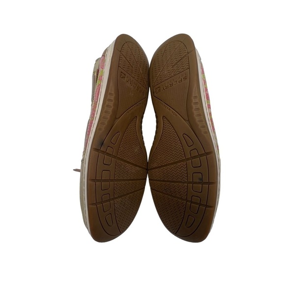 Sperry Angelfish Pink Tan Sequin Boat Shoe Loafers Size 8 Women's - Picture 8 of 8
